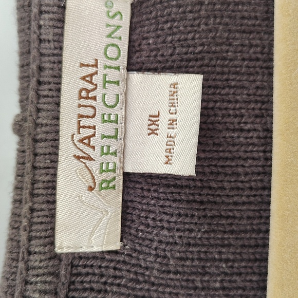 Natural Reflections Hooded Pullover  Size XXL Kangaroo Pouch Striped Stitching - Picture 5 of 7